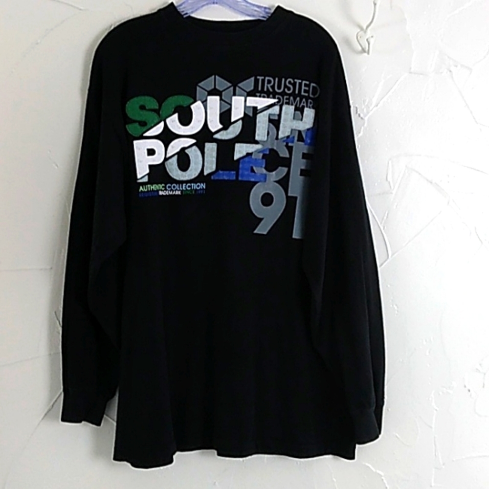 Southpole Spellout Y2K Vintage Shirt Size‎ Large Cotton Skater Hip Hop